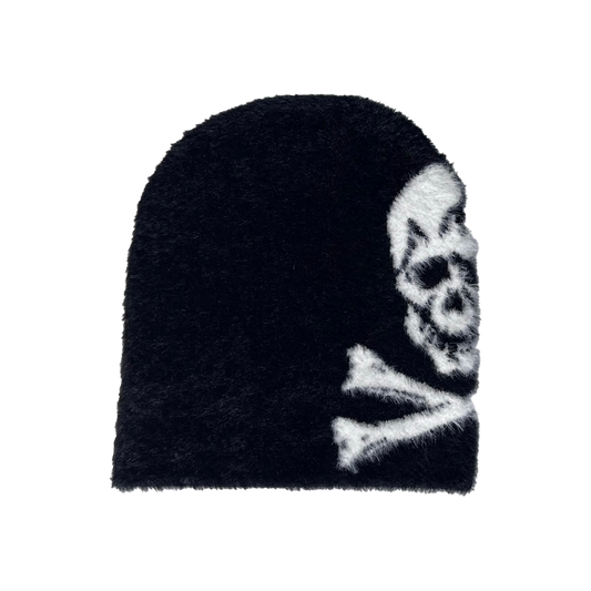MOHAIR SKULL BEANIE BLK